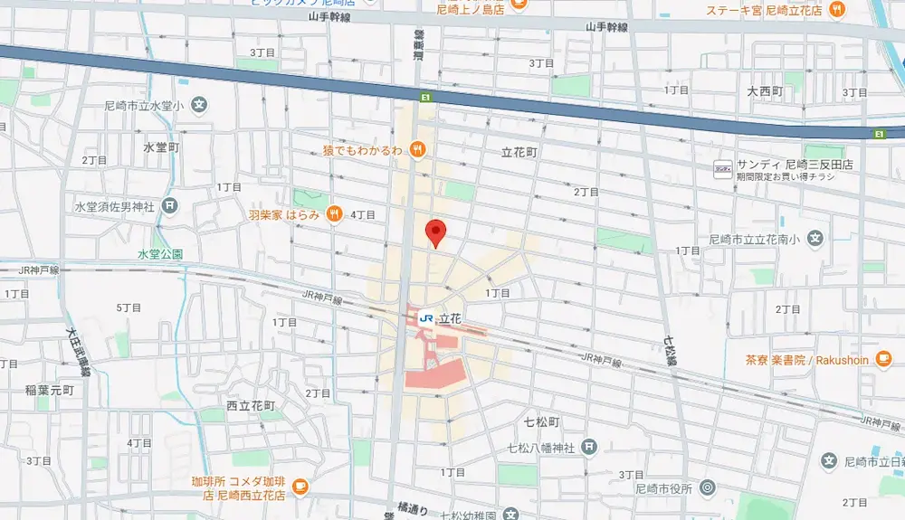 尼崎のだいこく介護館　アクセス地図写真