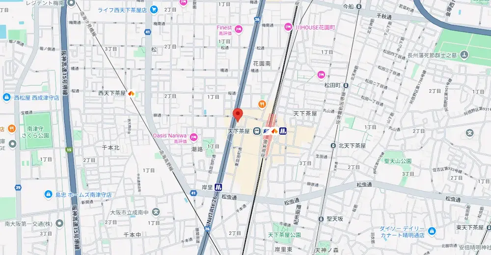 西成のだいこく介護館　アクセス地図写真